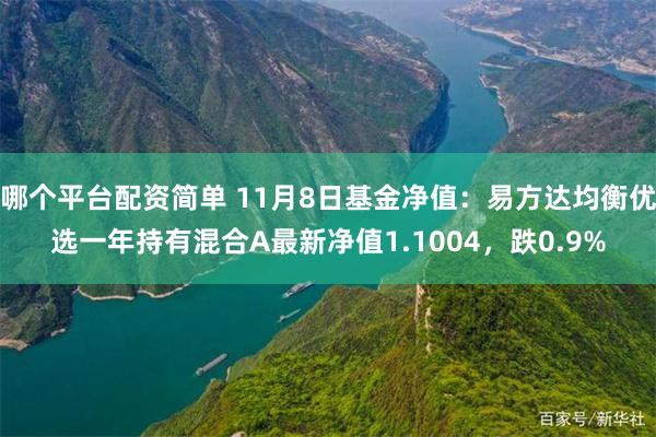 哪个平台配资简单 11月8日基金净值：易方达均衡优选一年持有混合A最新净值1.1004，跌0.9%