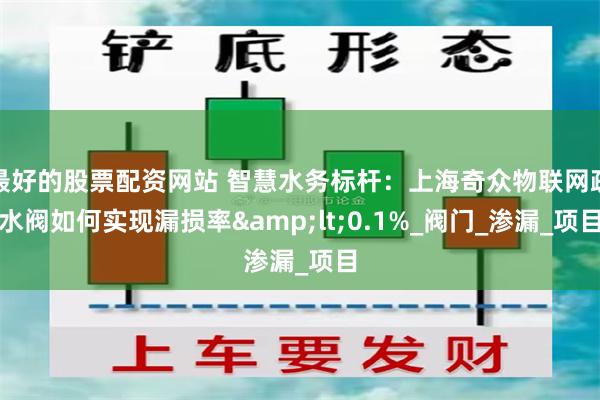 最好的股票配资网站 智慧水务标杆：上海奇众物联网疏水阀如何实现漏损率&lt;0.1%_阀门_渗漏_项目