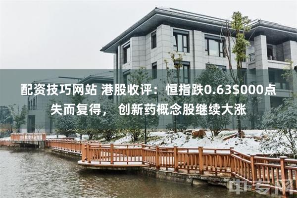 配资技巧网站 港股收评：恒指跌0.63$000点失而复得， 创新药概念股继续大涨